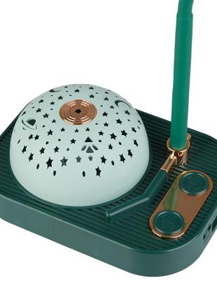 Гибкая usb лампа, аккумуляторный ночник с проекцией звездного неба, зеленый4 фото
