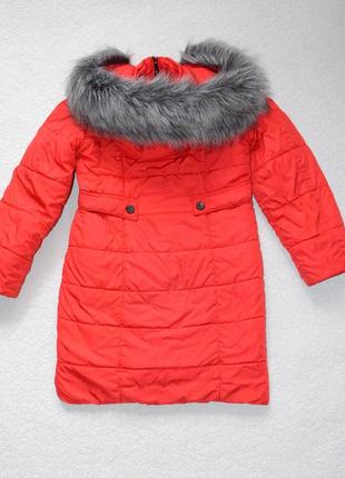 Зимове пальто куртка на дівчинку 10-11 років2 фото