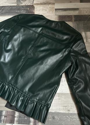 Куртка жакет из искусственной кожи5 фото