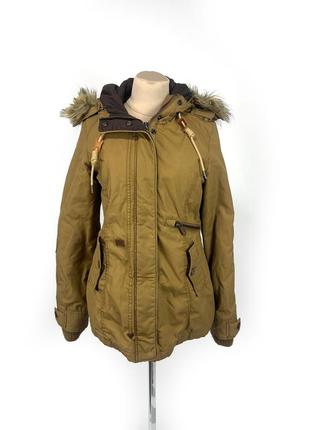 Куртка теплая khujo, оригинальная, оливкового цвета