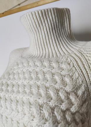 Оверсайз свитер молочный шерстяной кашемировый9 фото