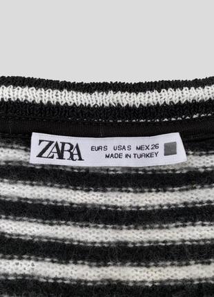 Ситшот свитер в полоску zara с v-образным вырезом свободного кроя оверсайз8 фото