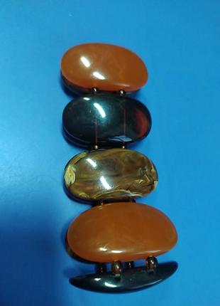 Браслет з еплксидної смоли, імітація каміння