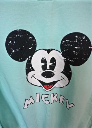 Disney новый свитшот мятный принт микки маус mickey mouse4 фото