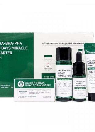 Some by mi - aha bha pha 30 days miracle starter - набор средств с кислотами aha, bha и pha