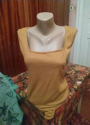 Пудровый боди рубчик