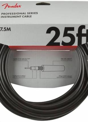 Кабель инструментальный fender professional series instrument cable 7.5m (25ft)