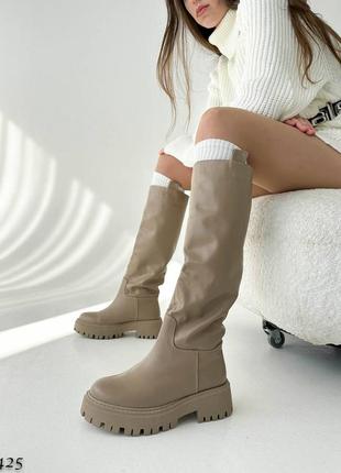 Шкіряні зимові чоботи