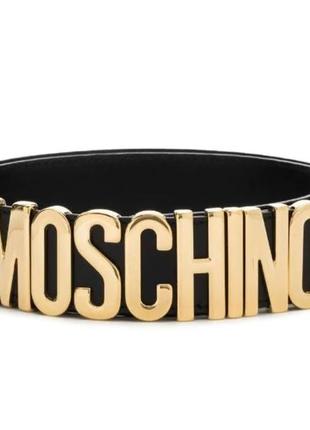 Кожаный ремень пояс moschino, оригинал винтаж3 фото