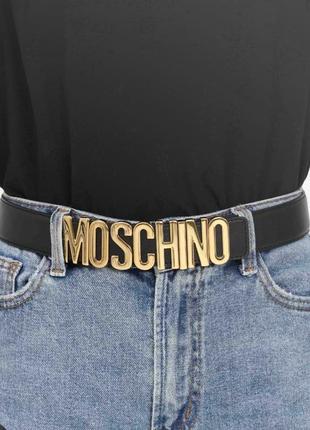 Кожаный ремень пояс moschino, оригинал винтаж