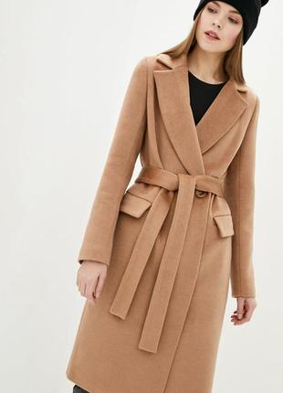Пальто donna бежево-коричневе