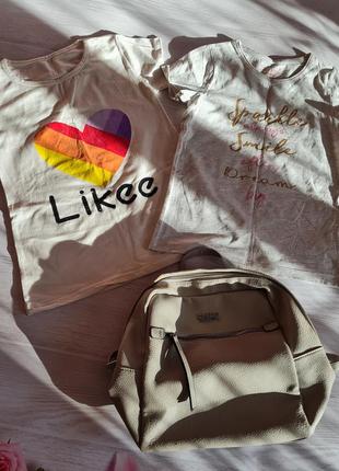 Стильные футболки для девочки primark и стильный рюкзак coveri collection.