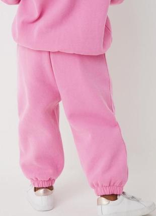 Джогери від некст, спортивні штани утеплені рожеві 92 -1162 фото