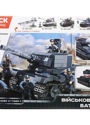 Конструктор iblock арт. pl-921-347 (18шт/2) світова війна, 1094дет., фігурки у комплекті,  короб. 54*8*39см