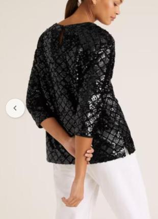 Эффектный свитшот- свитпер-блузка с паетками большой размер батал3 фото