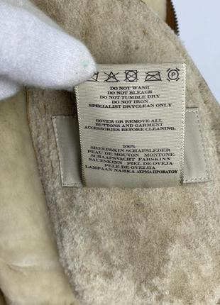 Редкая оригинальная кожаная жилетка из овчины burberry london brown leather sheepskin vest10 фото