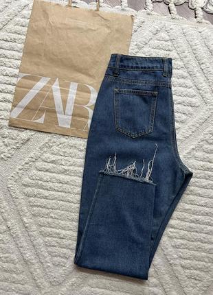 Высокие джинсы mom boohoo zara cos