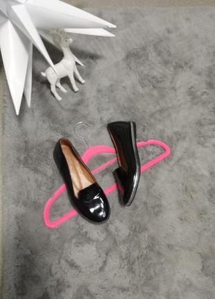 Туфлі,балєтки, натуральна лакова шкіра