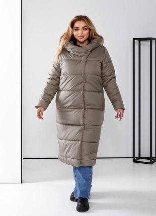 Жіноча зимова куртка,женская зимняя куртка,жіноче зимове довге тепле пальто,женское длинное тёплое пальто,пуховик4 фото