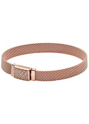 Срібний браслет reflexions в позолоті rose