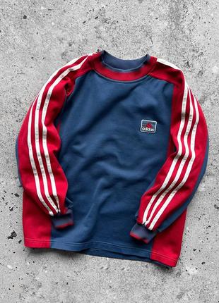 Adidas women's vintage y2k 3-striped sweatshirt embroidered logo женская, винтажная кофта