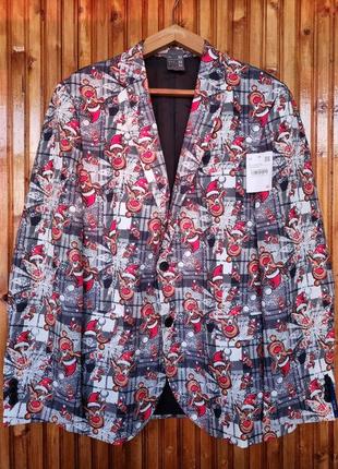Піджак чоловічий c&a різдвяний, новорічний з оленями.