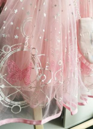 Хорошее нарядное платье с принтом холодное сердце эльза с сумочкой / карнавальное праздничное пышное3 фото