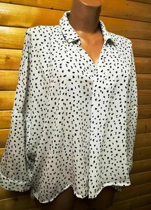 262.женственная блузка оверсайз в принт успешного британского бренда вonmarché, бур-во туреченья2 фото