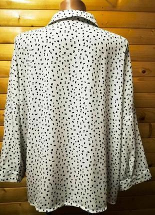 262.женственная блузка оверсайз в принт успешного британского бренда вonmarché, бур-во туреченья3 фото
