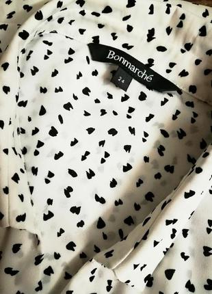 262.женственная блузка оверсайз в принт успешного британского бренда вonmarché, бур-во туреченья4 фото