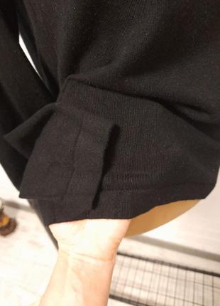 Джемпер черный, свитерок, с вышивкой нитями3 фото