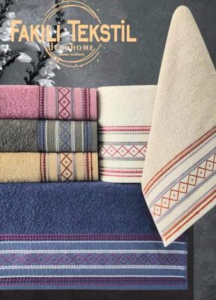 Махровое полотенце для лица 50*90см синий, розовый, серый