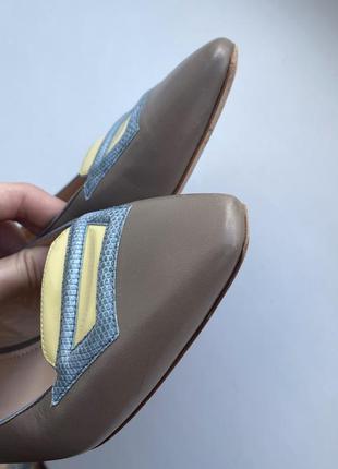 Шкіряні туфлі мокасіни bally 41 р. оригінал преміум люкс в стилі prada лофери7 фото