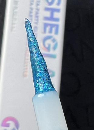 Блискуча підводка sheglam insta-party glitter liner. лайнер з блискітками10 фото