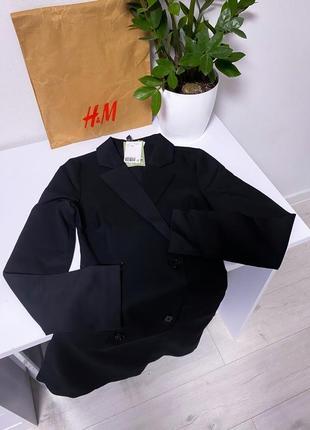 Двубортное платье-пиджак h&m xxs/xs7 фото