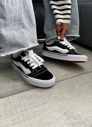 Vans knu skool black white1 фото