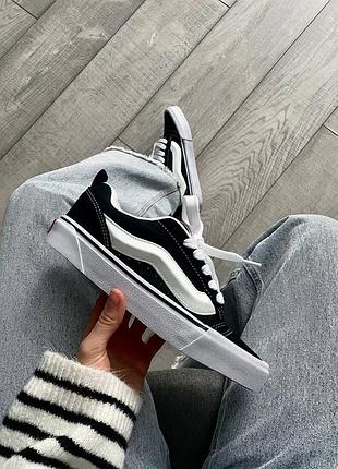 Vans knu skool black white5 фото