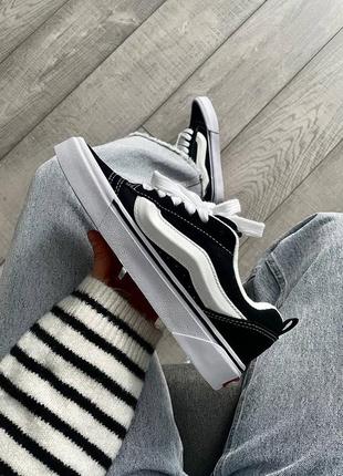 Vans knu skool black white7 фото