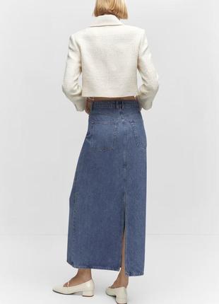 Длинная джинсовая юбка4 фото
