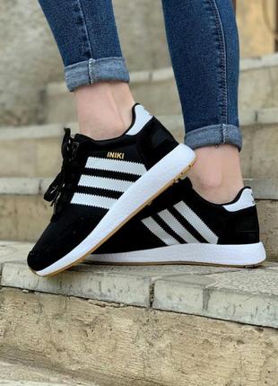 Кроссовки adidas iniki black кросівки8 фото