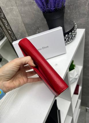 Красный яркий эффектный кожаный кошелек в фирменной коробке люкс качества2 фото