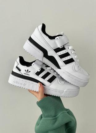 Жіночі кросівки adidas forum “white / black logo”