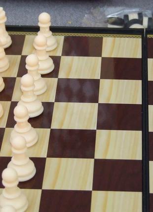 Магнитные шахматы 3 в 1/шашки/нарды/арт.3308/дорожние/компактные5 фото
