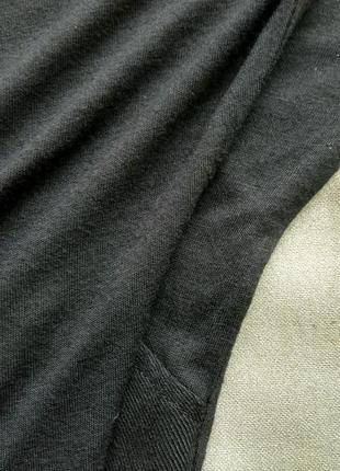 Черная комбинированная футболка, v-образная горловина, рукав 1/2, оверсайз р. s , от zara5 фото