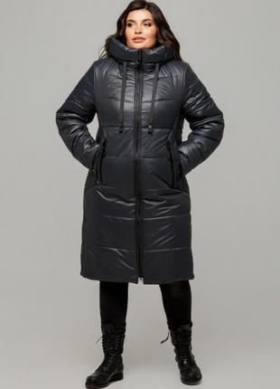 Зимнее пальто, большие размеры, кольора1 фото