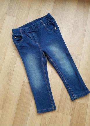 Синие лосины/джинсы topomini на девочку 86 размер