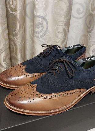 Качественные стильные кожаные фирменные туфли frank james england