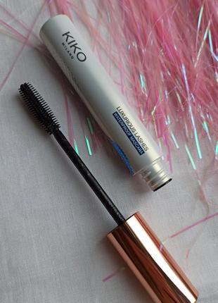 Туш для вій kiko milano luxurious lashes waterproof mascara