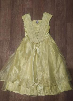 Желтое платье принцессы бель1 фото