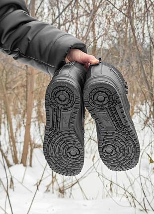 Мужские, зимние кроссовки на меху nike air force lf1 duckboot 17 black winter4 фото